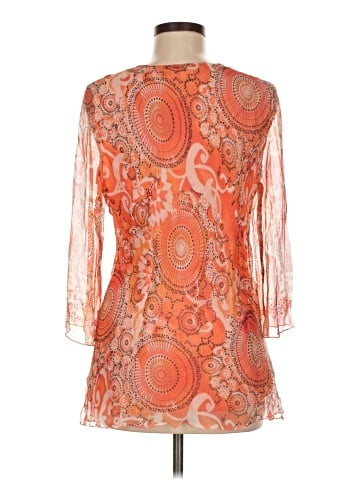 Draper's & Damon's 3/4 Sleeve Silk Top (view 2)
