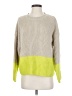 Lush 100% Acrylic Color Block Yellow Pullover Sweater Size S - photo 1