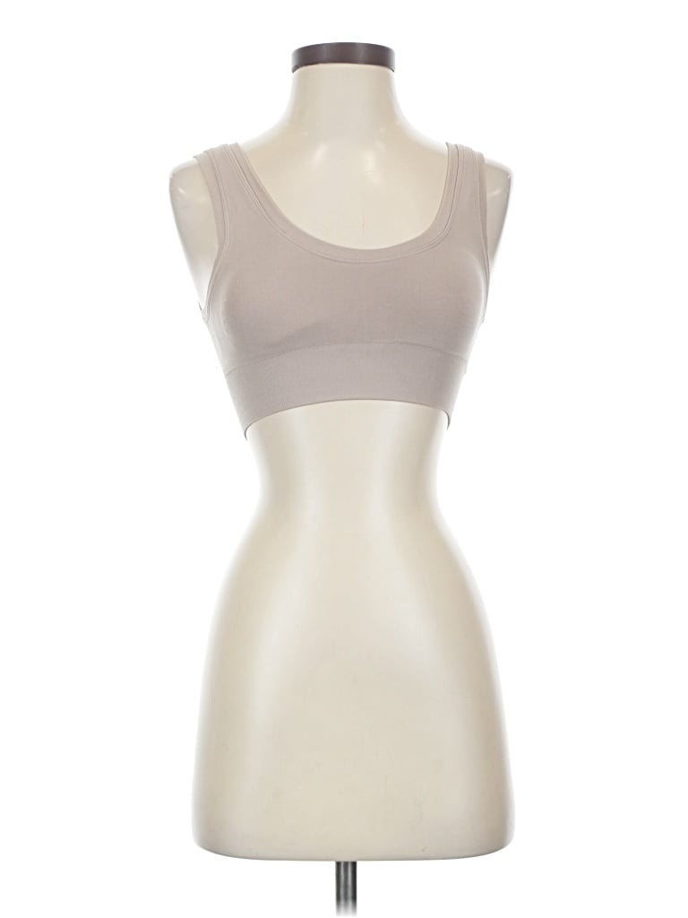 Pre-owned Thirdlove Tank Top Tan Strapless Neckline Tops In Brown