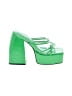 PrettyLittleThing Tropical Green Sandals Size 4 - photo 1