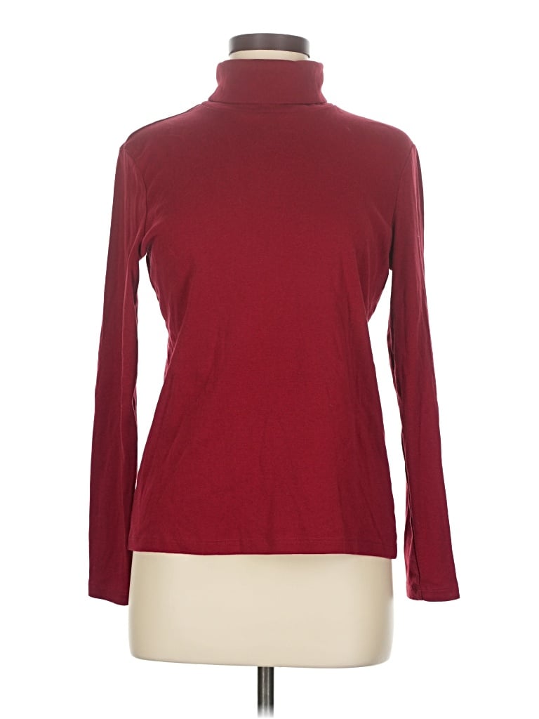 Pre-owned Talbots Outlet Turtleneck Sweater In Burgundy