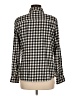 Tommy Hilfiger Checkered-gingham Black Long Sleeve Blouse Size M - photo 2