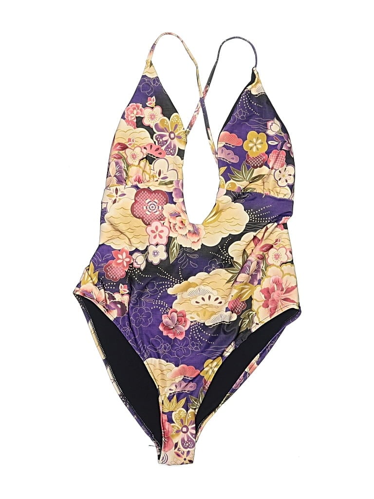 Pre-owned Zara One Piece Swimsuit In Purple