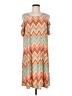 Tacera Chevron-herringbone Orange Casual Dress Size M - photo 1