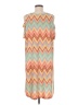 Tacera Chevron-herringbone Orange Casual Dress Size M - photo 2