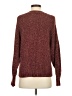 Pink Rose 100% Acrylic Tweed Burgundy Pullover Sweater Size S - photo 2