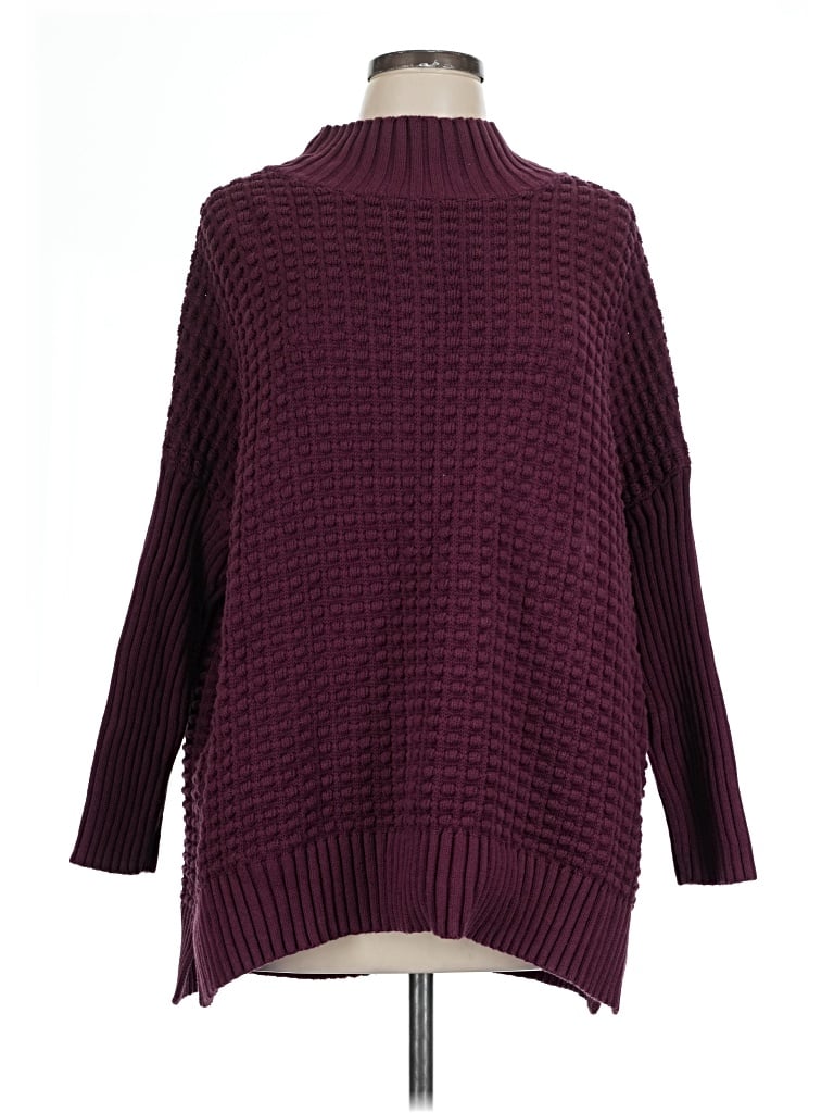 Pre-owned French Connection Turtleneck Sweater In Burgundy