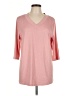 Unbranded Pink 3/4 Sleeve T-Shirt Size L - photo 1