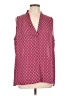Laundry by Shelli Segal 100% Polyester Graphic Pink Sleeveless Blouse Size L - photo 1