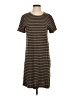 Dylan 100% Cotton Stripes Brown Casual Dress Size S - photo 1