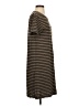 Dylan 100% Cotton Stripes Brown Casual Dress Size S - photo 4