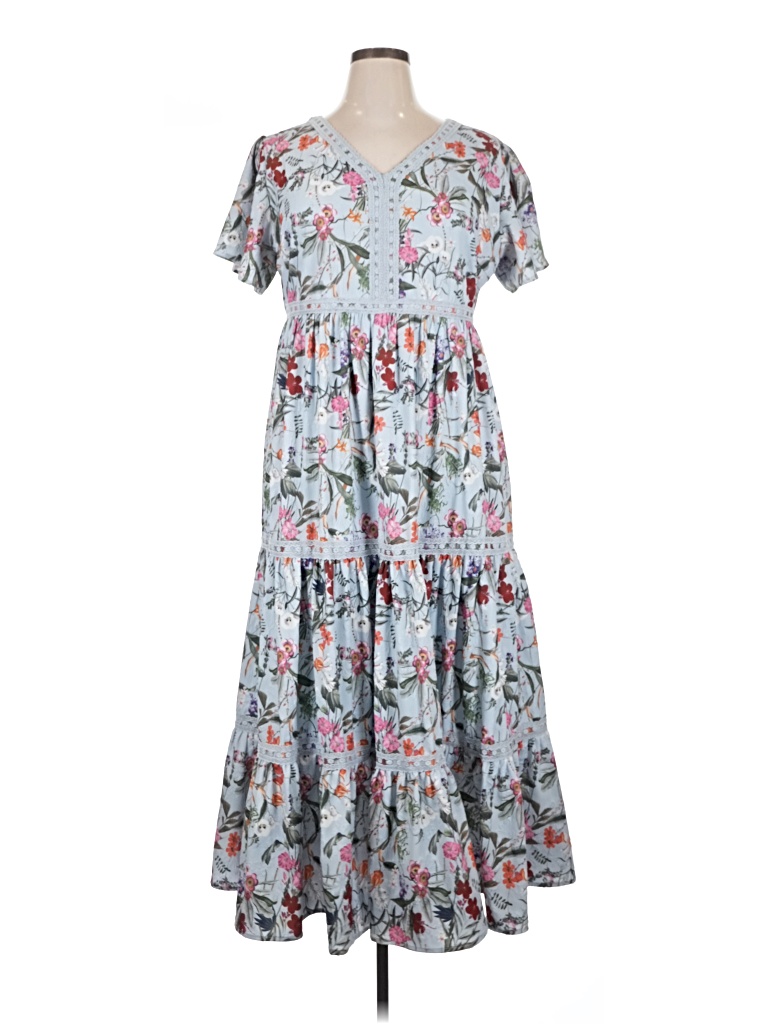 Pre-owned Assorted Brands Casual Dress In Gray