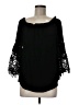 Assorted Brands Black 3/4 Sleeve Blouse Size M - photo 1