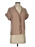 Shein Tan Short Sleeve Blouse Size 4 - photo 1