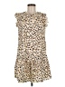 Shein 100% Polyester Animal Print Tan Casual Dress Size 6 - photo 1