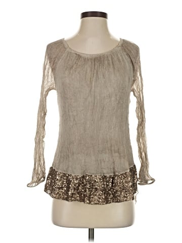 Scandal Long Sleeve Silk Top (view 1)