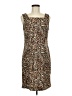 DressBarn Animal Print Brown Cocktail Dress Size 8 - photo 1