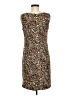 DressBarn Animal Print Brown Cocktail Dress Size 8 - photo 2