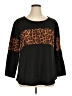 Lucky & Blessed Animal Print Black Pullover Sweater Size XL - photo 1