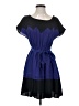 Double Zero 100% Polyester Color Block Blue Casual Dress Size S - photo 1