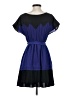 Double Zero 100% Polyester Color Block Blue Casual Dress Size S - photo 2