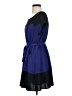 Double Zero 100% Polyester Color Block Blue Casual Dress Size S - photo 5