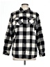 Assorted Brands Checkered-gingham Gray Long Sleeve Button-Down Shirt Size L - photo 1