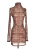 Atoir 100% Polyester Stripes Plaid Brown Cocktail Dress Size XS - photo 1
