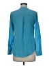 Boden 100% Silk Blue Long Sleeve Silk Top Size 6R - photo 2