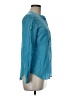 Boden 100% Silk Blue Long Sleeve Silk Top Size 6R - photo 4