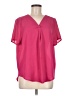Regina Pink Short Sleeve Blouse Size M - photo 1