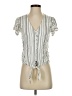 Sim & Sam 100% Rayon Ivory Short Sleeve Blouse Size XS - photo 1
