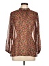 Vilagallo 100% Polyester Floral Brown Long Sleeve Blouse Size EU (FR) 44 / US 12 - photo 1