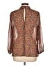 Vilagallo 100% Polyester Floral Brown Long Sleeve Blouse Size EU (FR) 44 / US 12 - photo 2