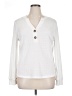 Unbranded 100% Polyester Ivory Long Sleeve Henley Size XL - photo 1