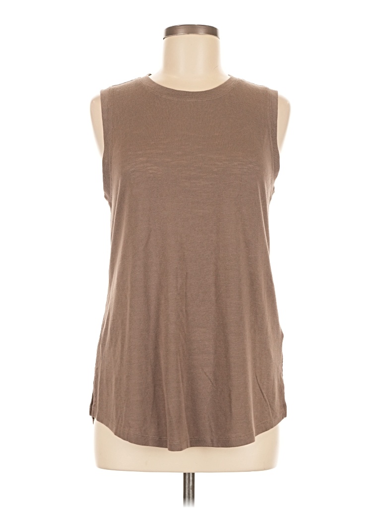 Pre-owned Athleta Sleeveless T-shirt In Brown