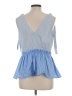 Surell Blue Sleeveless Blouse Size L - photo 2
