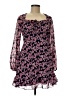 Lush 100% Polyester Floral Pink Casual Dress Size M - photo 1