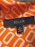 Eclair 100% Polyester Orange Short Sleeve Blouse Size L - photo 4