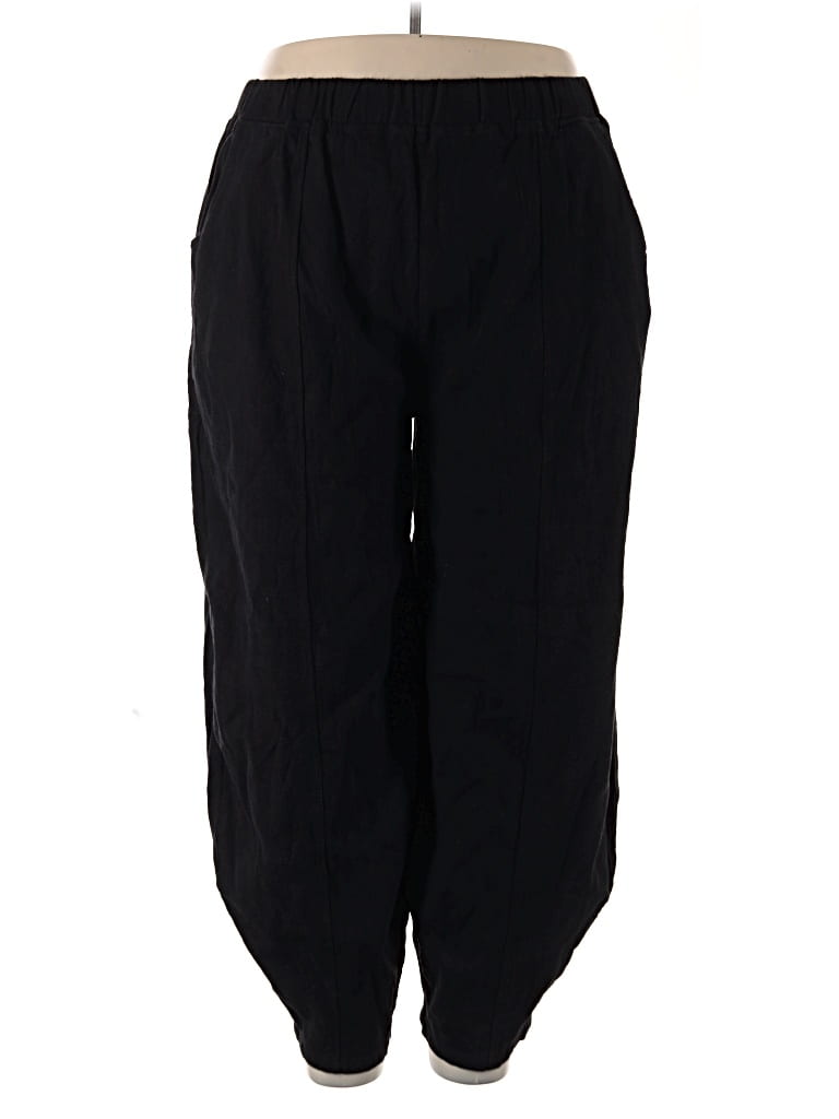 Pre-owned Iximo Linen Pants In Black
