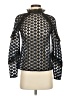 Self-Portrait 100% Polyester Black Long Sleeve Blouse Size 2 - photo 1