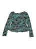 SO 100% Polyester Teal Long Sleeve Top Size 12 - photo 2