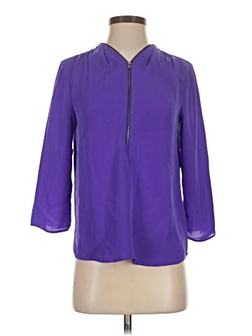 Theory 3/4 Sleeve Silk Top (view 1)