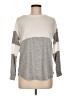 Blue Rain Color Block Silver Pullover Sweater Size M - photo 1