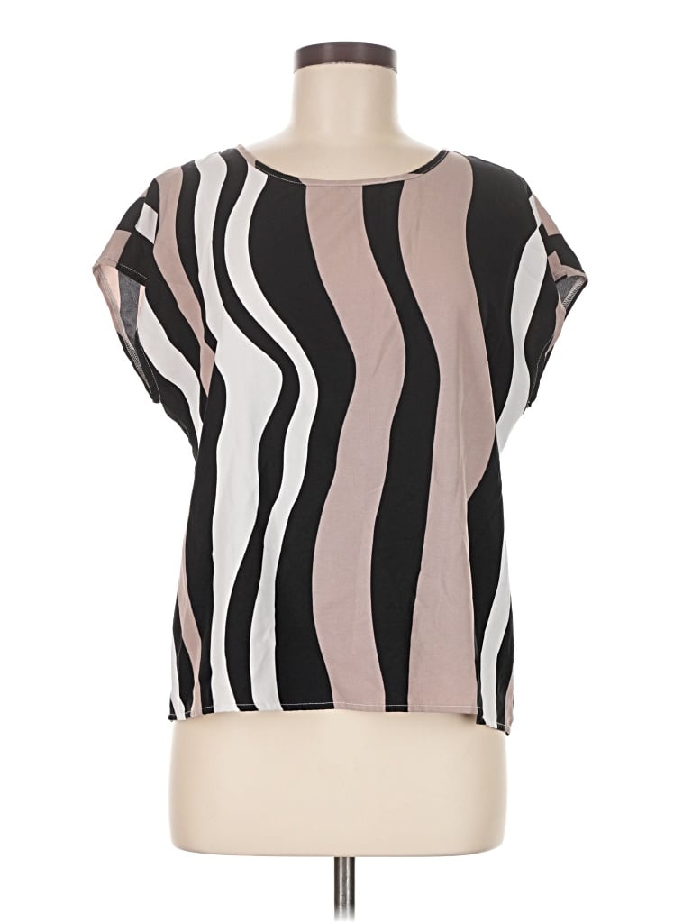 Pre-owned Shein Short Sleeve T-shirt In Brown