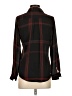 Apt. 9 100% Polyester Plaid Black Long Sleeve Blouse Size XS (petite) - photo 2