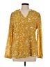 Unbranded 100% Polyester Yellow Long Sleeve Blouse Size L - photo 1