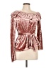 StyleStalker Burgundy Long Sleeve Blouse Size L - photo 1