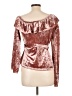 StyleStalker Burgundy Long Sleeve Blouse Size L - photo 2