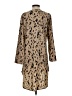 Shein 100% Polyester Animal Print Tan Casual Dress Size 4 - photo 2